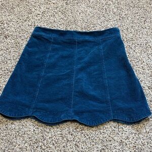 Altar'd State Navy Corduroy Mini Skirt